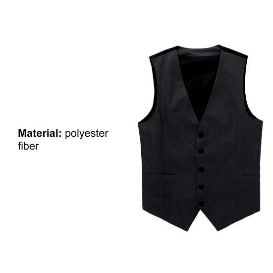 Men Waistcoat V Neck Formal Sleeveless Single-breasted Spring Vest for Work