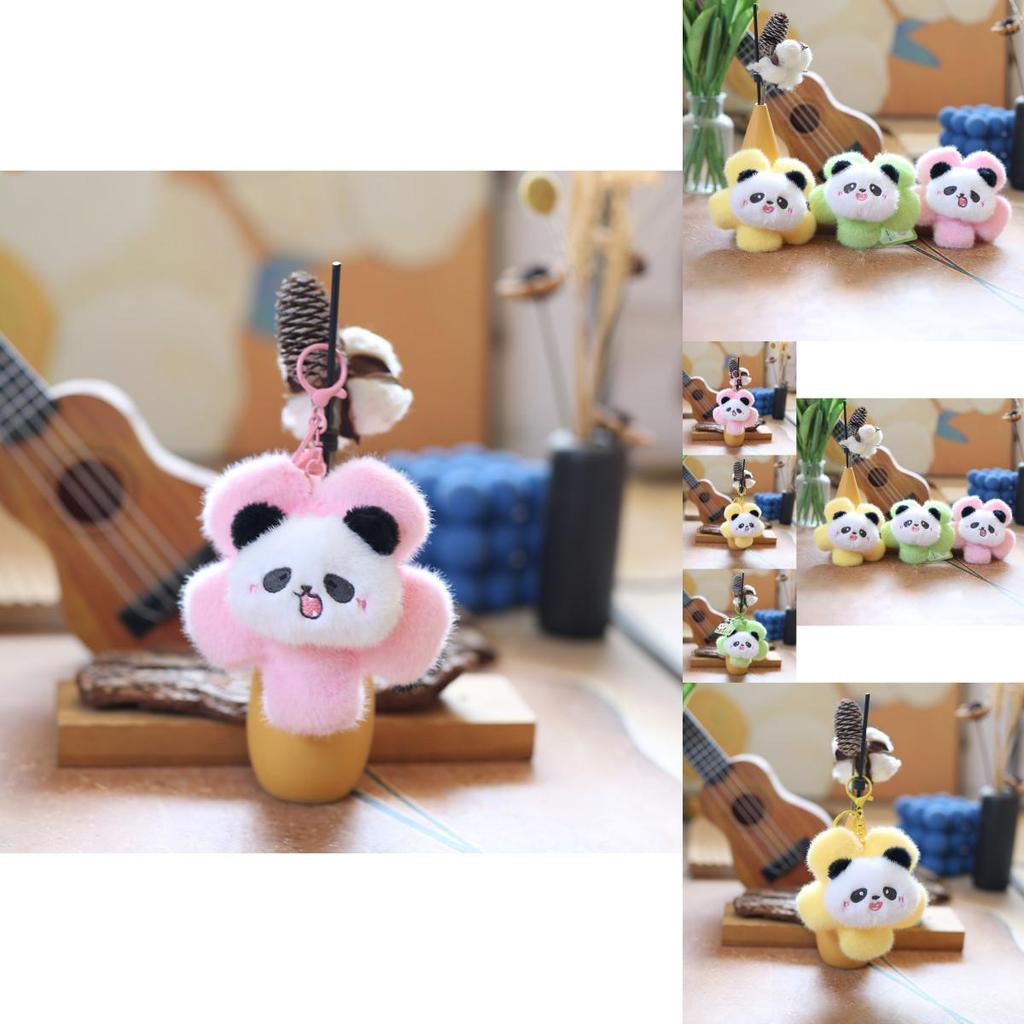 Adorable Panda Plush Keychain Soft Stuffed Toy Cute Cartoon Animal Bag Pendant