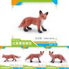 Realistic Pvc Fox Model Toy Set Featuring Four Beautiful Static Red Fox Figurines