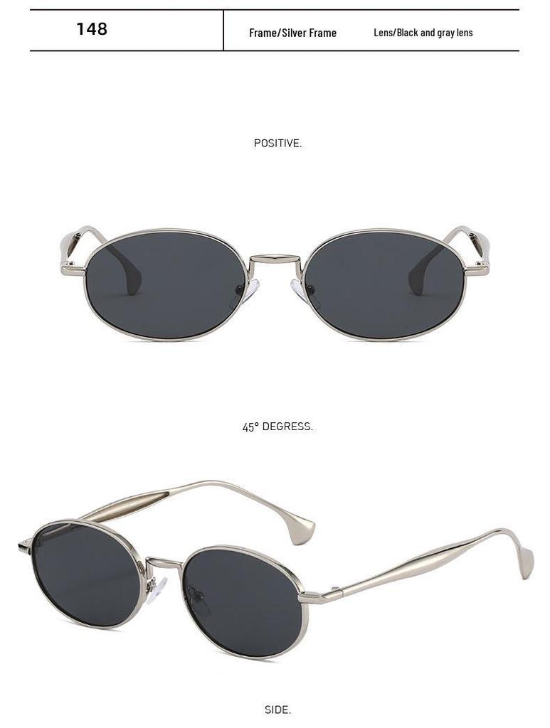 Retro kovové sluneční brýle s malým rámečkem: Styl Old Money, High-End Móda z Hongkongu pro Muže a Ženy