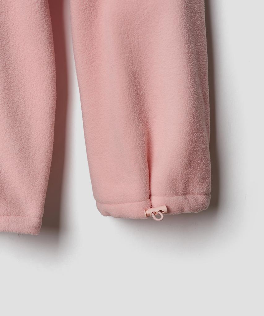 Ttudement Soft Fleece Half Zip-Up Pink