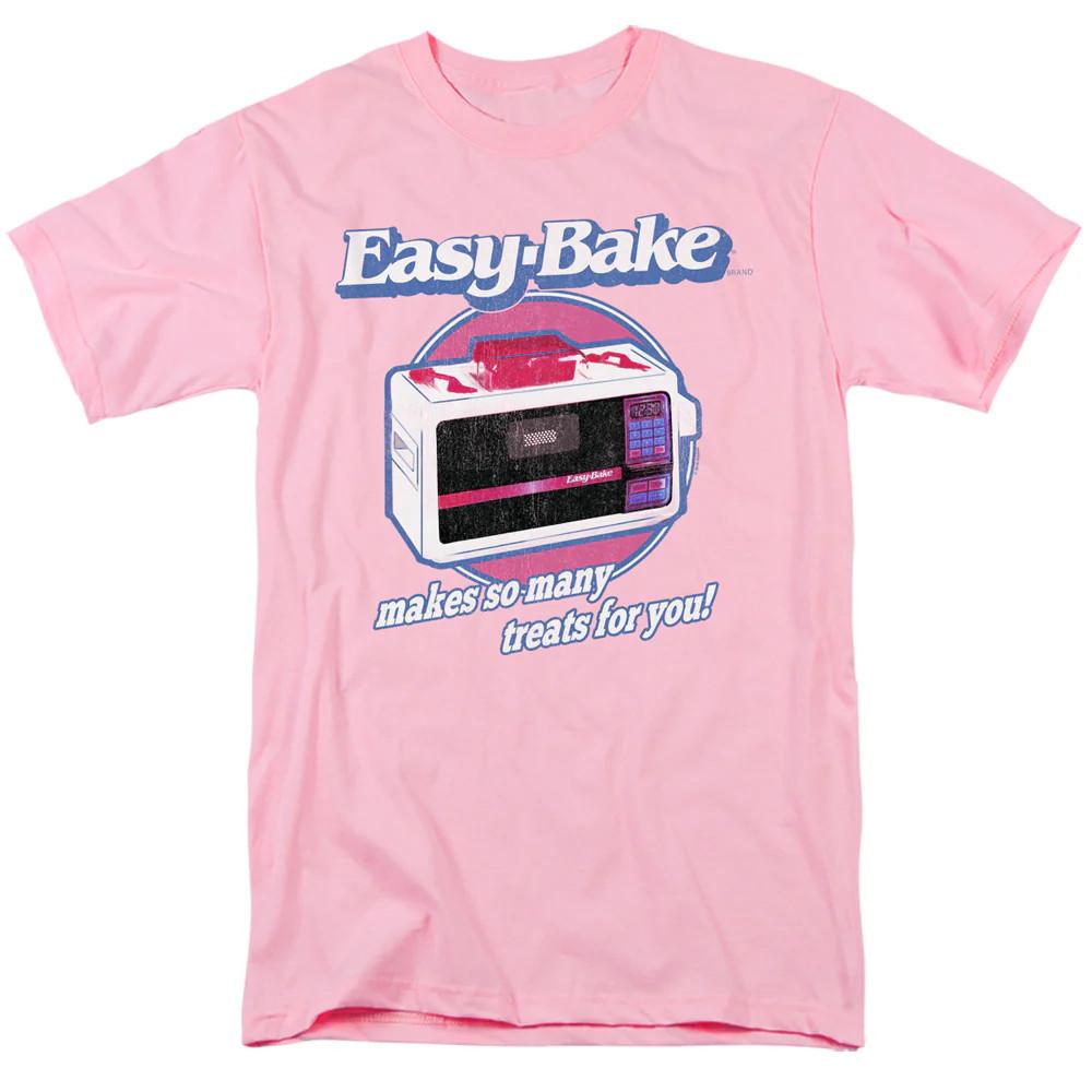 Мужская футболка с принтом Easy Bake Oven Treats, розовая, официально лицензированная L