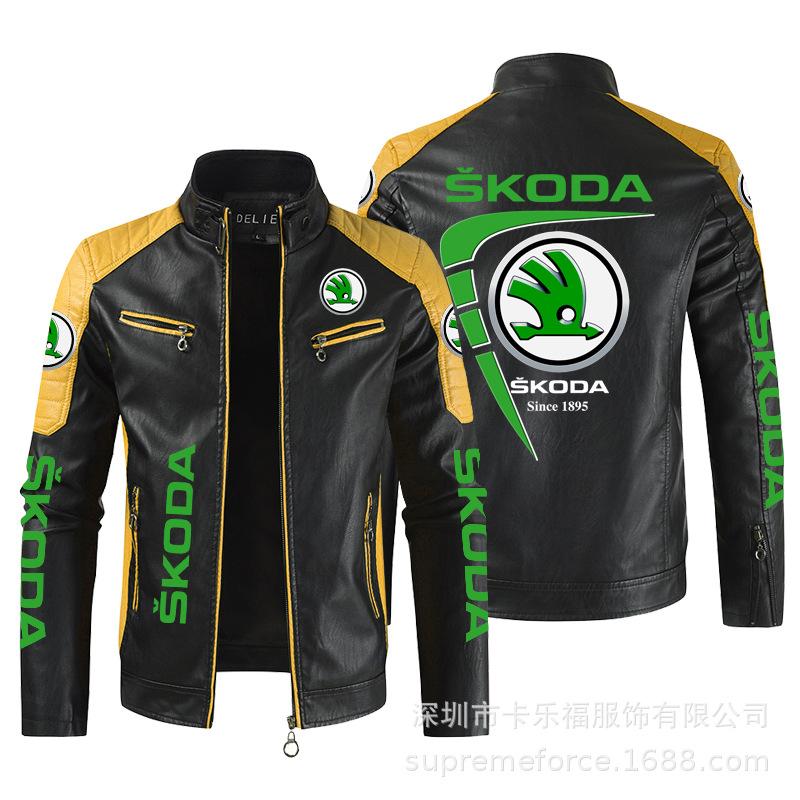 Hot men's clothing European size vauxha motorcycle leather jacket racing suit men's PU leather jacket jacket