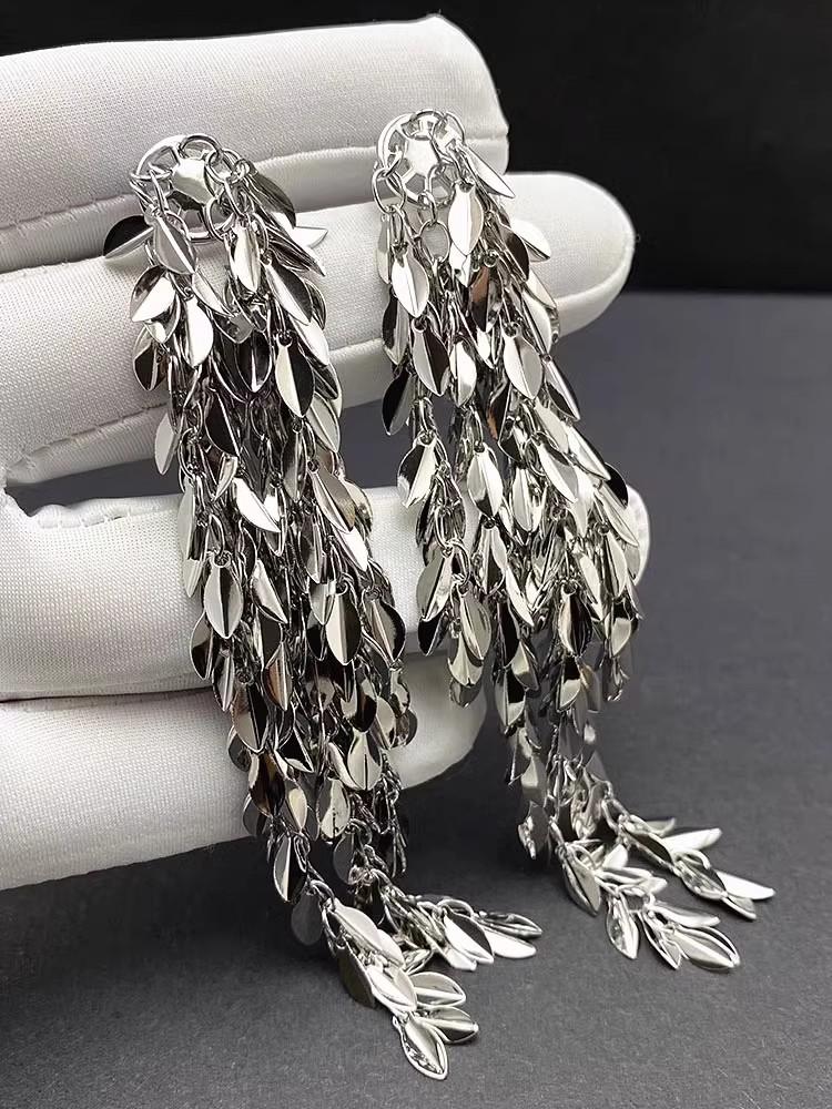 High-end Wheat Ear Gold-tone Luxury Earrings for Evening Parties