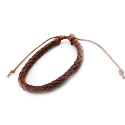 [J1325] - Gemischtes Armband 'Peaceful' braun