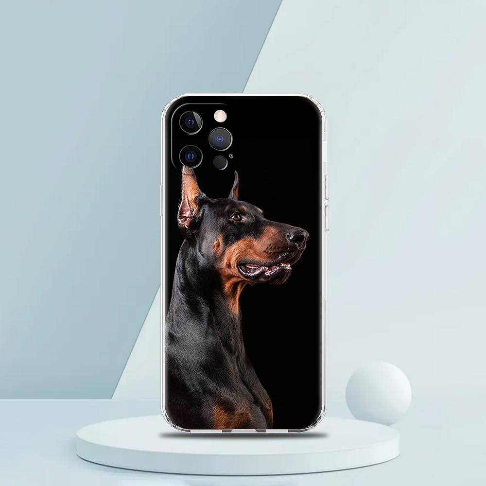 

Doberman Dog Case for iPhone 16 15 14 13 12 Pro Max Cover Transparent Soft for iPhone 11 Pro Max 7 8 Plus XS XR Shell Capas Bags iPhone 15 Pro