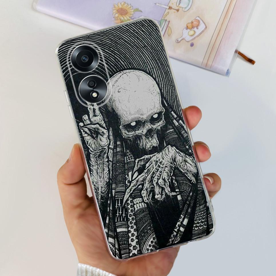 For Cover Oppo A58 4G CPH2577 Case Love Heart Butterfly Cover Shell For Oppo A78 5G 4G CPH2565 Soft Clear TPU Bumper Etui