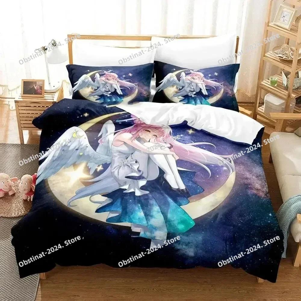 New Anime Misono Mika Blue Archive Beding Set Printed With Pilowcase Bed Soft Duvet Cover Soft Single Double Quen Super King-Sized Dimensionsd