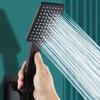 Single Function Shower Head Square Handheld High Pressure Sprinkler Silver/Black Universal Sprayer Home Bathroom Accessories