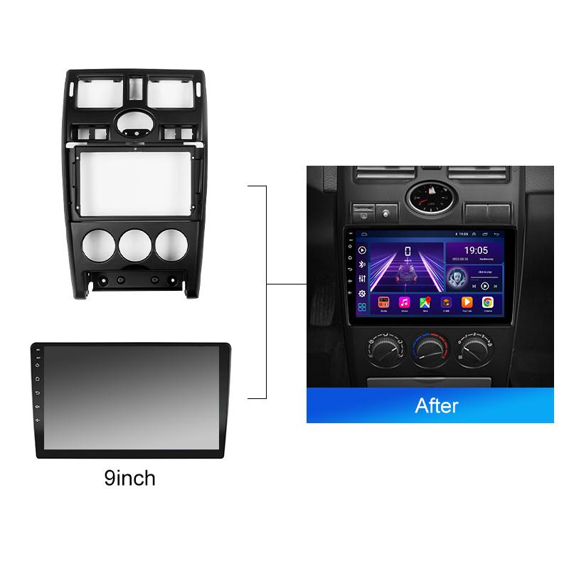 2 Din Autoradio 9'' Gesichtsrahmen für LADA Priora I 1 2007 2013 Center Control Armaturenbrett Blende Stereo-Panel Dash Kit