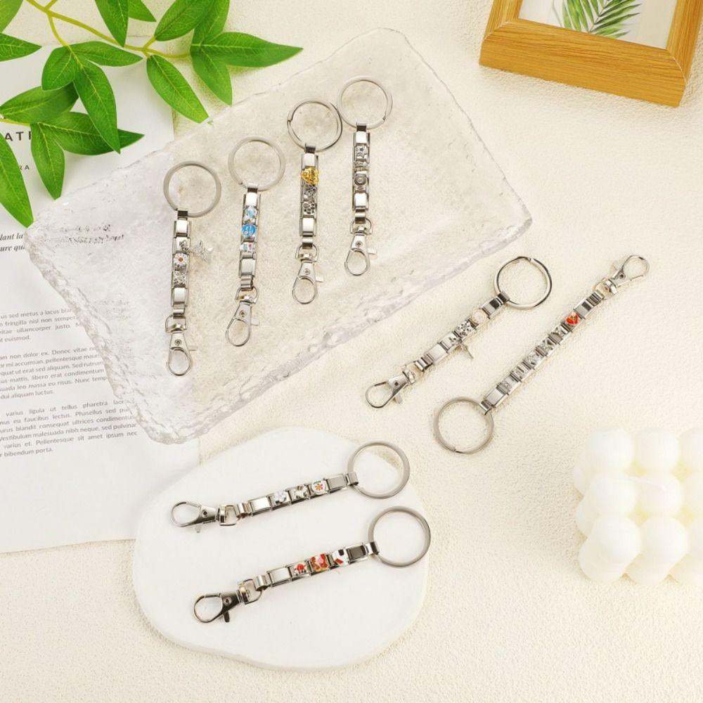 Italian Charm Love Italian Charm Chain Stainless Steel Car Keychain Fun Modular Bracelet Gift