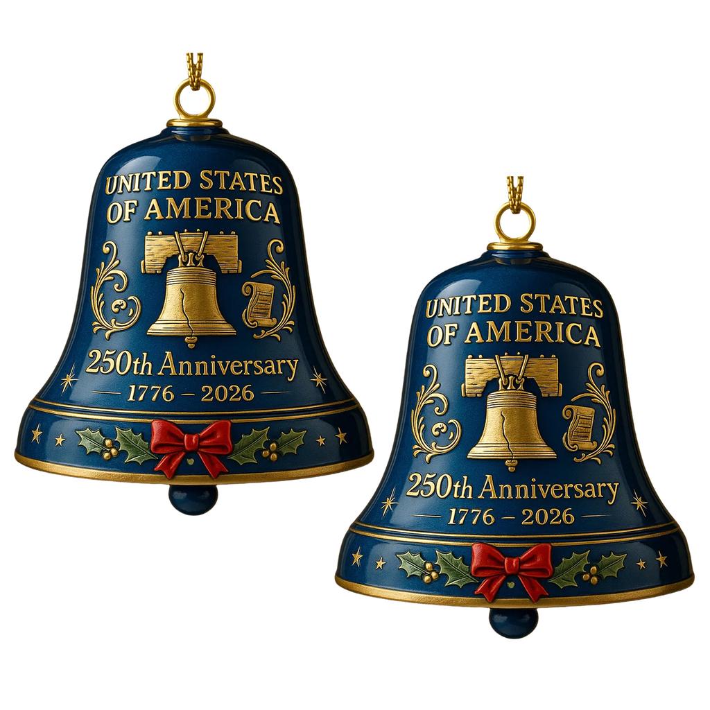 3D Gedenkglocke Mehrzweck Elegant Gefertigt Türklingel Verschleißfest Jubiläumsglocke Ornament für Patriotische Feiertage