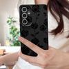 Coque Fleurie Rétro Rose Noire Pour Samsung S26 Ultra A57 A37 A17 A18 S25 S24 S23 S22 Ultra S21 FE A15 A35 A55 A16 A36 A56 5G Couverture Texture Cuir