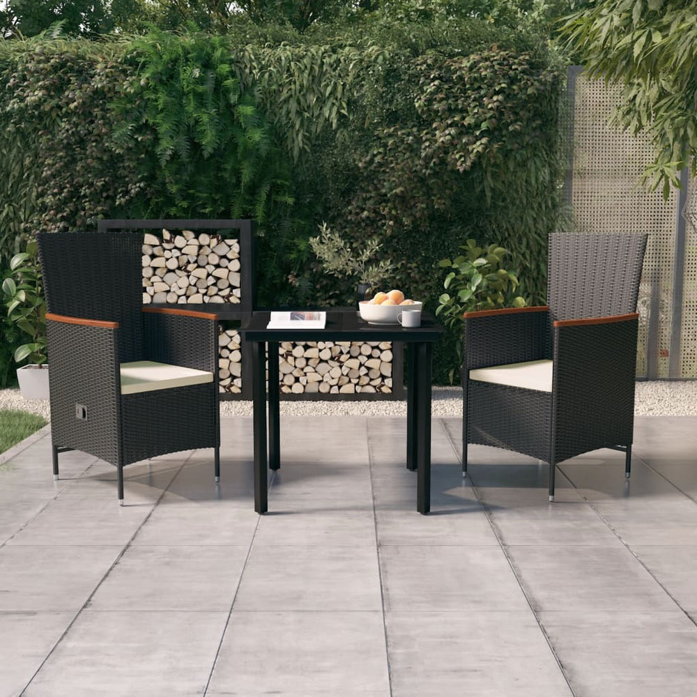 Garden Dining Set with 3 Pcs Cushions