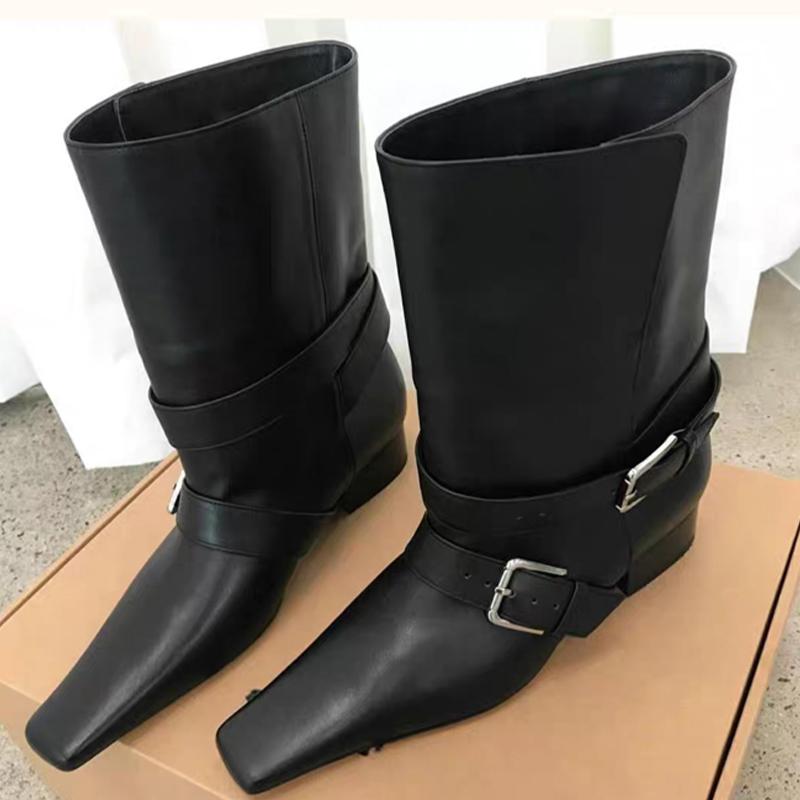 Fashion Pointed Toe Women Ankle Boots Fashion Designer Heeled Shoes Dress Goth Chelsea Bootas 2025 Winter Casual Botas De Mujer Shoes