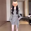 Design Sense Waist Skinny Irregular Versatile Dress Women's Spring High-end Long Dress