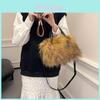 Elegant High-quality Women's Plush Bag With Zipper Closure In Fashionable Colors For Daily Use