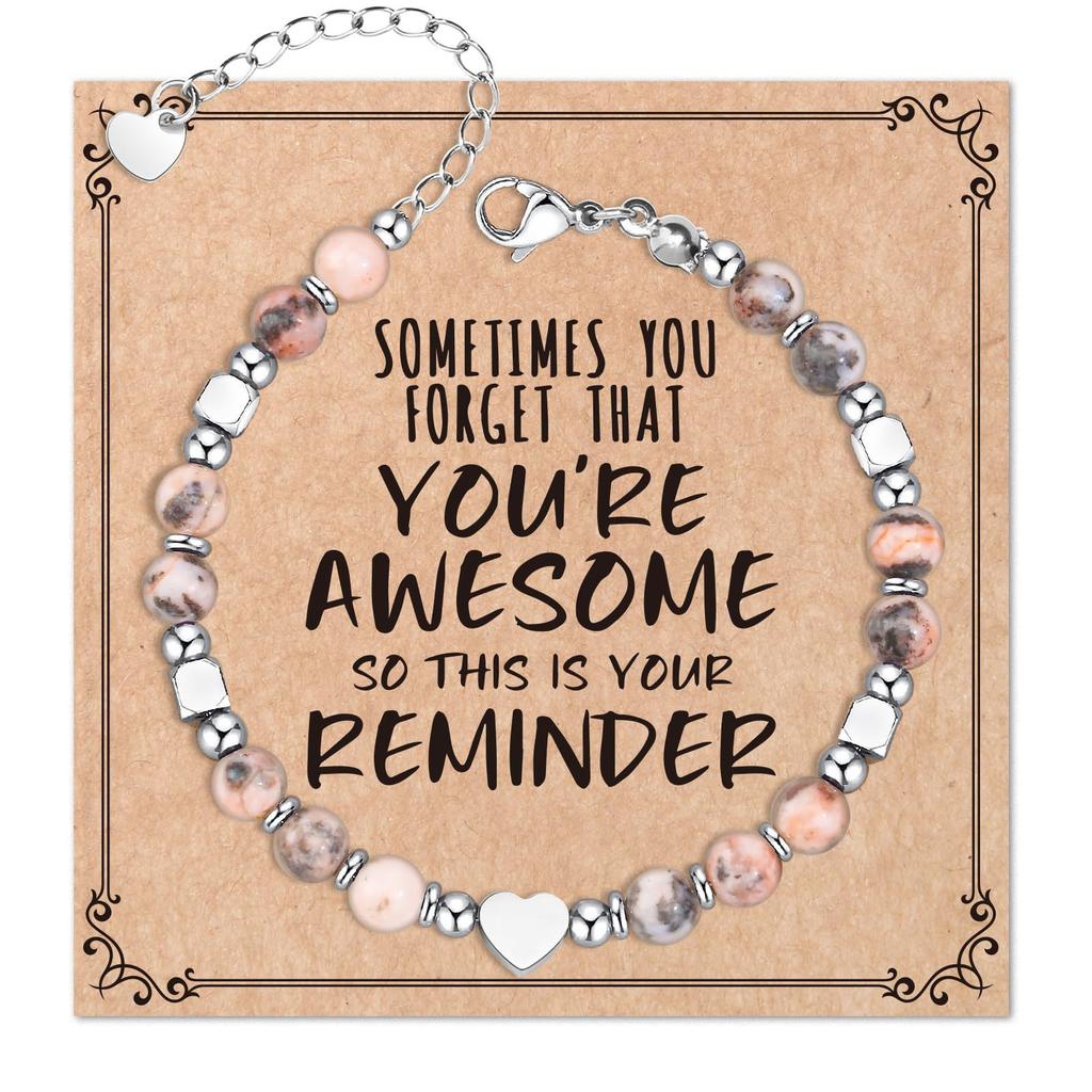 JYL TS Bracelet Letter Heart  Set Stackable Friendship & Personalized Luck