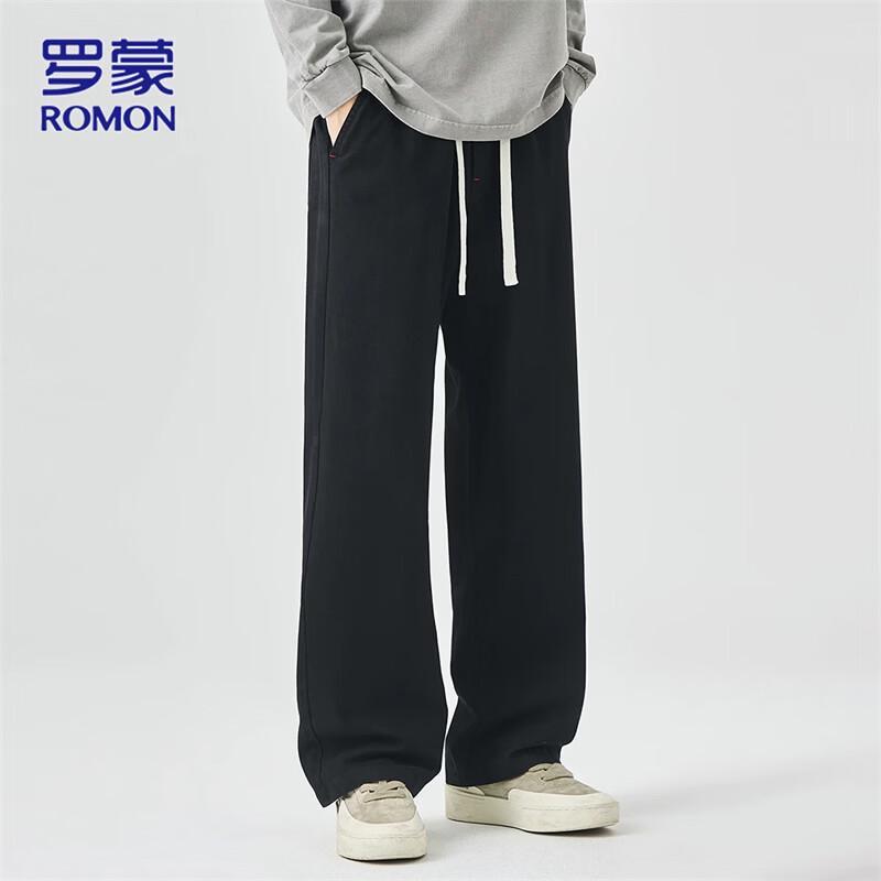 ROMON Men's Loose Straight-Leg Casual Pants
