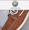Men's Plus Size Genuine Leather Boat Shoes - British Style, Versatile Casual Lace-up Shoes