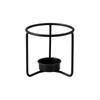 Butter Warmer Stand Metal Sauce Frame Compact Tea Light for Table, Countertop Black
