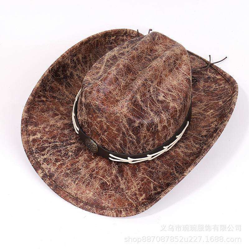 Western Cowboy Hat Outdoor Knight Show Sunscreen Hat Men's and Women's Travel Camping Fashion Suede Jazz Hat