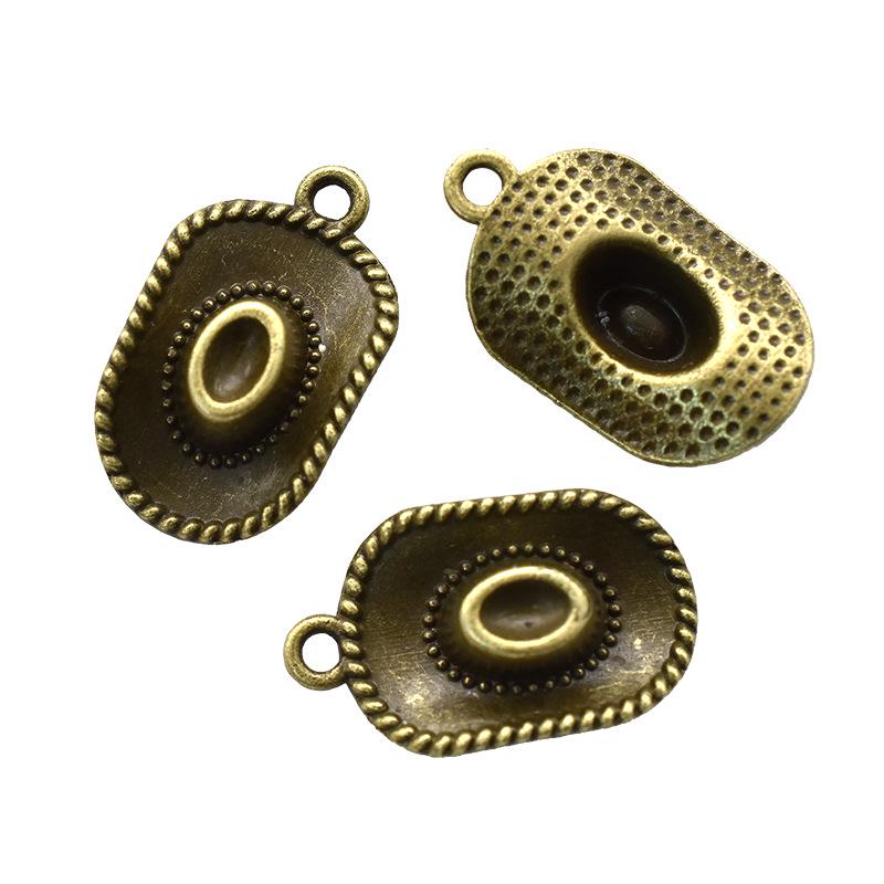 Seria westernów kowbojskich: Kapelusz i buty końskie, biżuteria ze stopu, wisiorki do naszyjników i bransoletek