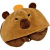 Cuscino da Collo Adorabile Figura Anime con Cappuccio a Forma di U Supporto per il Collo per Viaggi Invernali e Uso Domestico