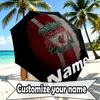 Custom Name Personalized Liverpool F.C Print Umbrella, Auto Open Close, 8‑Rib Sturdy Frame, Commute Camping Hiking Use, Birthday Gift