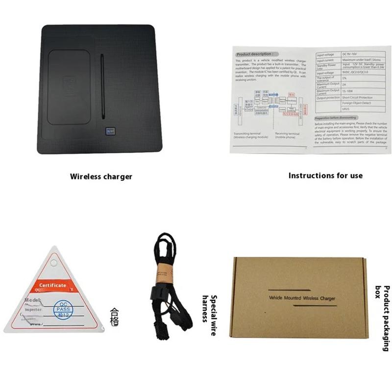 2 DIN The Latest For Honda Accord 11 2022 2023 2024 2025 Car center console phone fast wireless charger plate charging holder