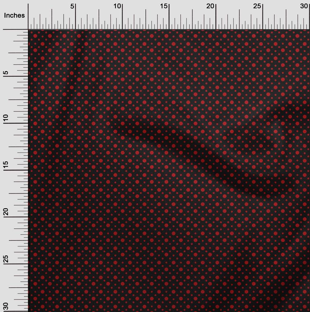 oneOone Cotton Flex Black Fabric Dots Quilting Supplies Print Sewing Fabric By The Yard 40 Inch