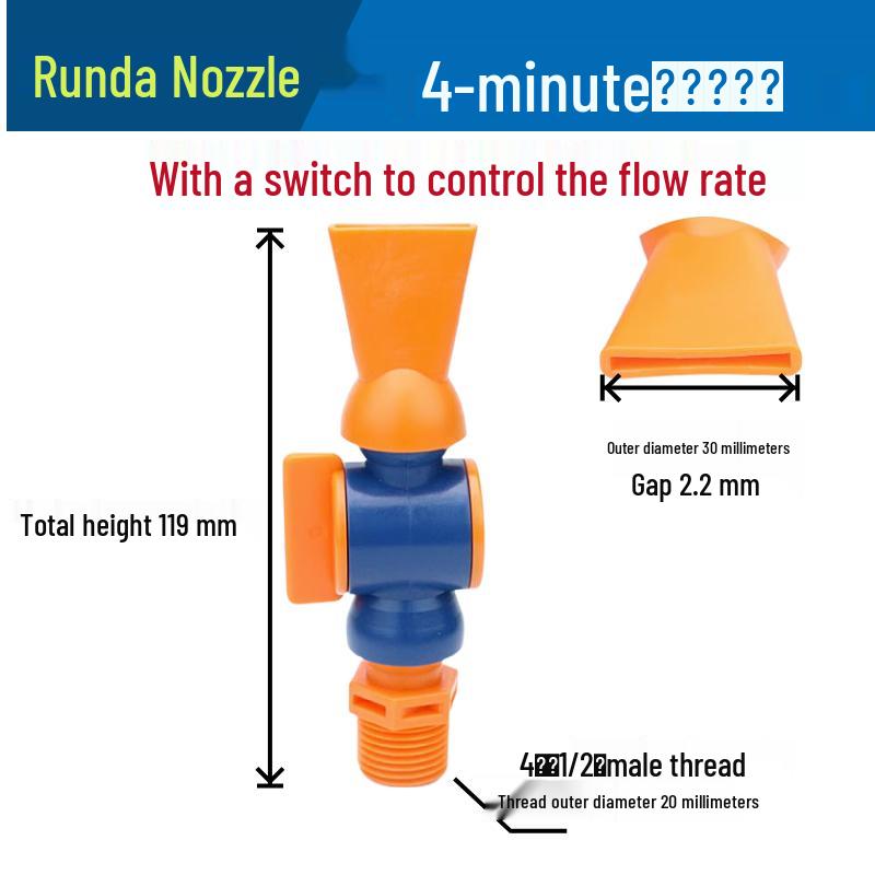 Low Pressure Fan-Shaped Air Knife Nozzle - Flat Jet Liquid Spray Head