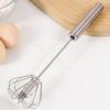 Stainless Steel Handheld Egg Beater With Rotating Whisk For Baking And Cooking