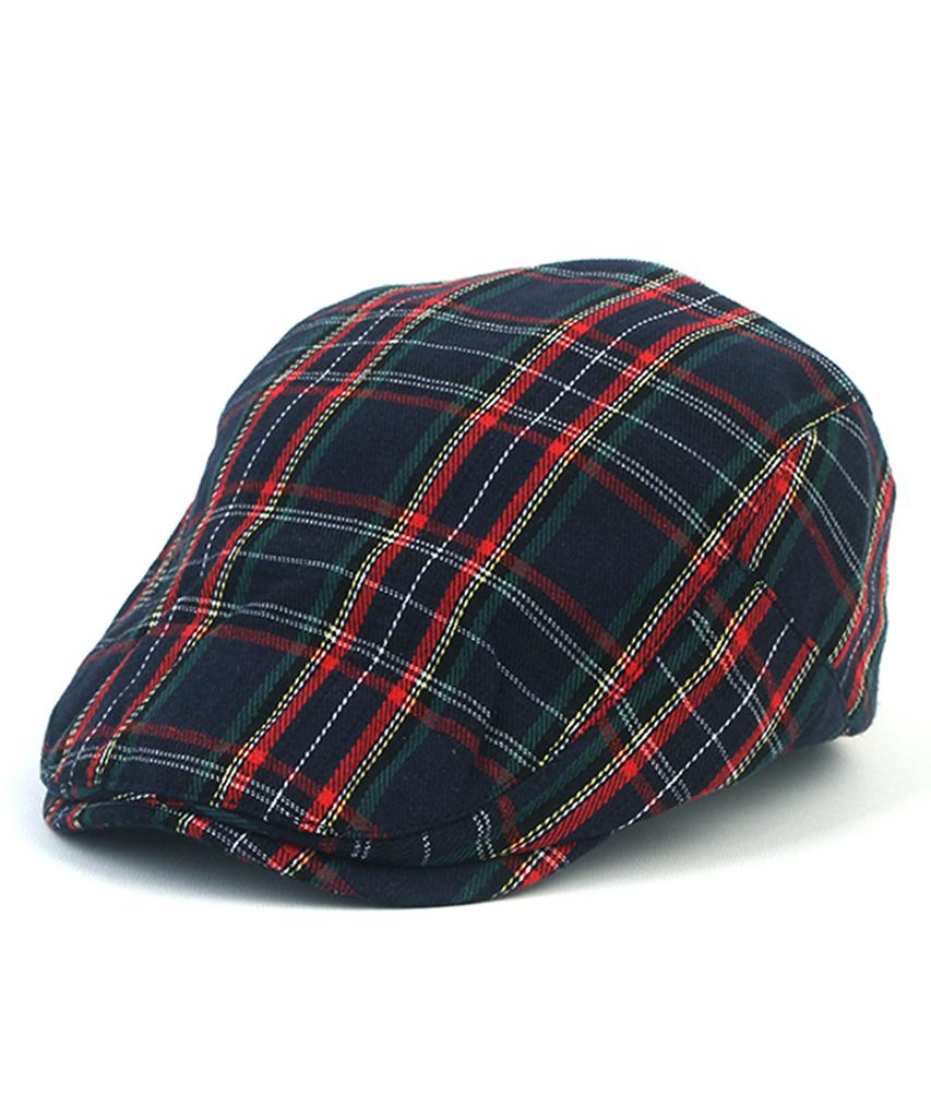 Yunibeosyeolkemiseuteuli Punk Check Navy Hunting Cap