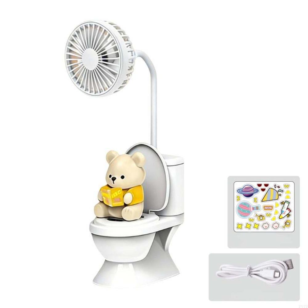 

Funny USB Rechargeable Desk Fan with Quiet Motor Cooling Fan for 5V14500mAh Charging Cable Style 1 Yellow