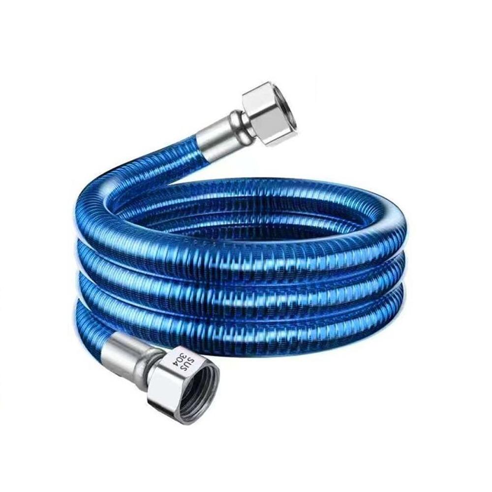 Stainless Steel Handheld Shower Head Hose Corrugated Pipe Water Heater Connector  Household