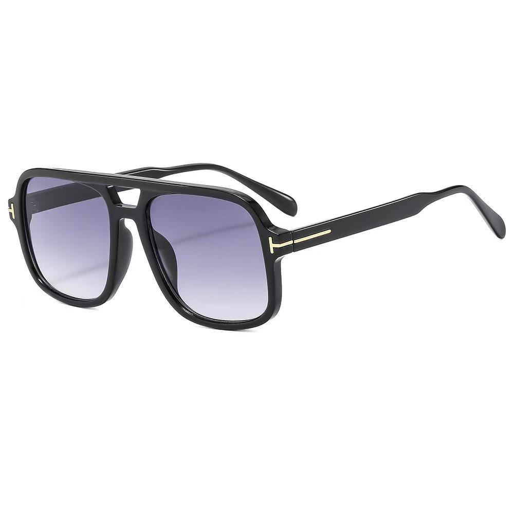 Óculos de Sol Aviador High-End Retrô com Barra em T e Dupla Ponte Anti-UV para Esportes ao Ar Livre