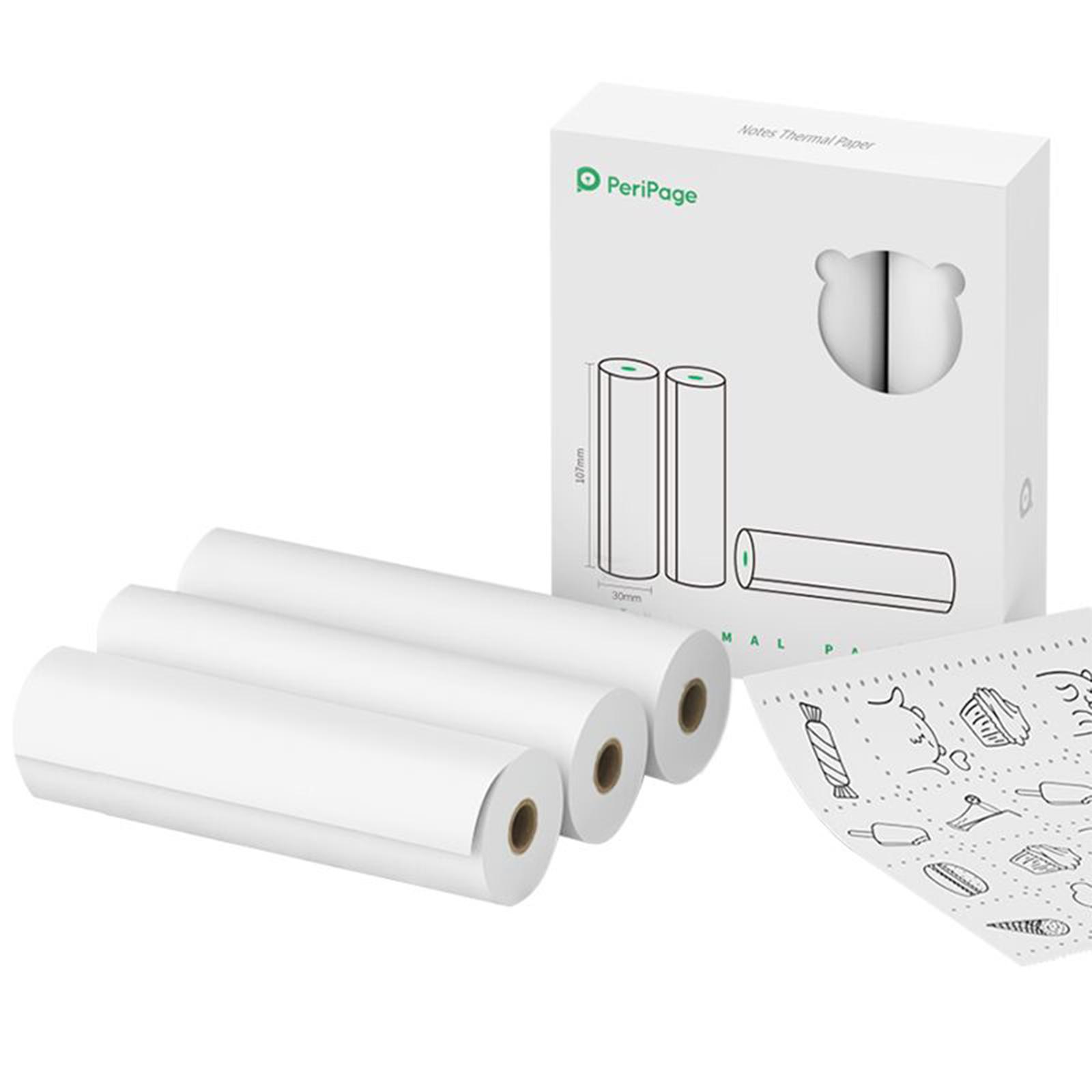 

PeriPage 107 x 30 мм, рулон наклеек для печати, самоклеящаяся термобумага, не содержащая BPA, липкая бумага Paper(Non-Adhesive)
