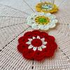 Handmade Crochet Flower Coaster Heat-Resistant Cup Mat for Mugs Glasses Soft Non-Slip Absorbent Table Protector Mat Cute Kitchen Desk