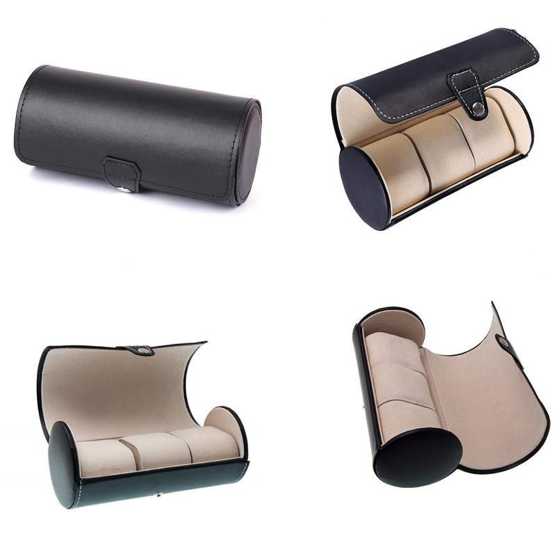 PU Leather 3 Grid Watch Box High-end Jewelry Watch Storage Display Packaging Box