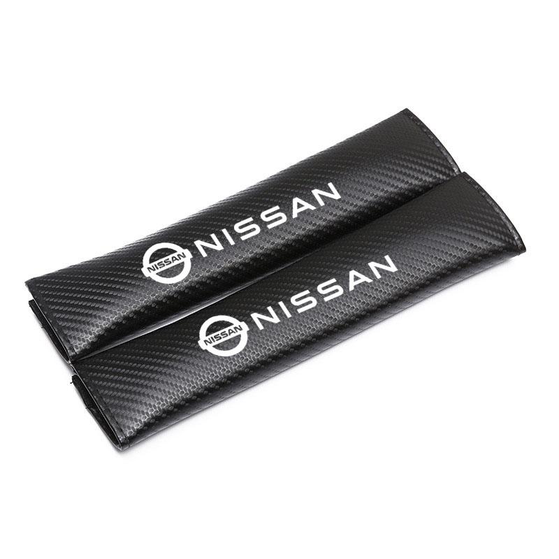 Car Safety Belt Cover Carbon Fibre and Plush Shoulder For Nissan J10 X-Trail Qashqai Juke Leaf Micra NOTE Patrol Pulsar NISMO