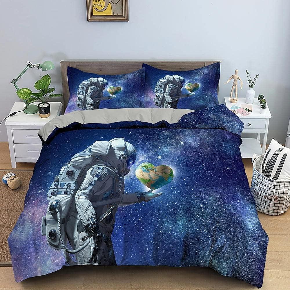 Kołdra Zestaw Pościeli Astronauta Dla Dzieci I Dorosłych Wystrój Domu Rozmiar Królewski Ciepły I Wygodny Oddychający Dzieci Chłopcy Dziewczynki