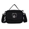 Canvas Shoulder Bag Cute Cartoon Bear Handbag Large Capacity Tote Bag Harajuku Style Underarm Bag for Women Girls