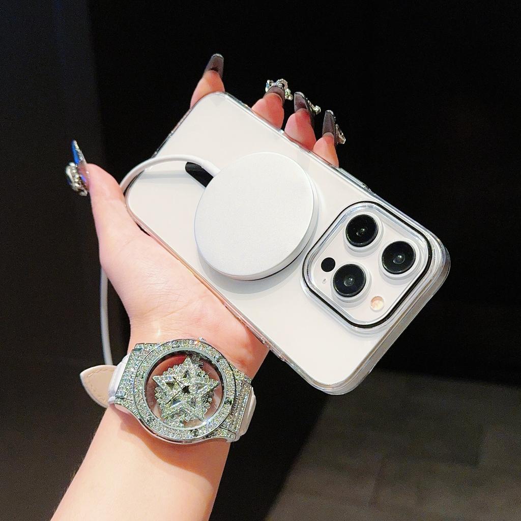 For iPhone 16 Pro Case Compatible with MagSafe Protective TPU+PC Phone Cover