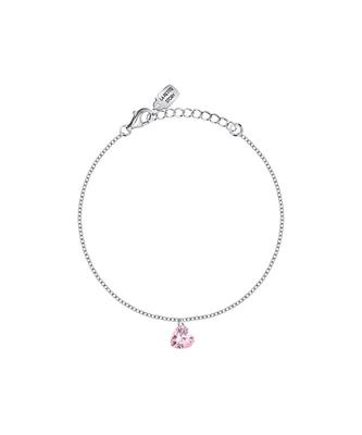 Silver Bracelet With White And Pink Zircon LPS05AWV56 For Women