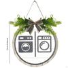 Laundry Room Decor Washing Machine Sign Versatile Wooden Handicraft Wall