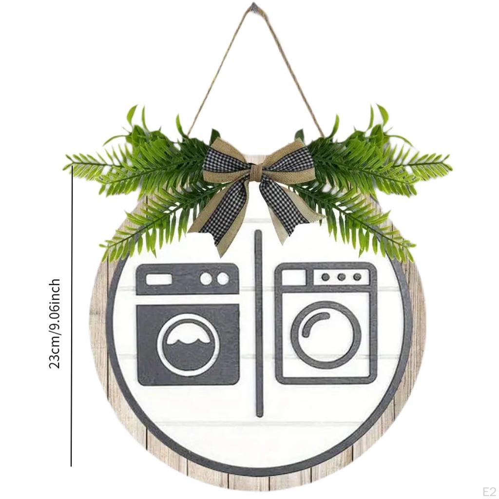 Laundry Room Decor Washing Machine Sign Versatile Wooden Handicraft Wall