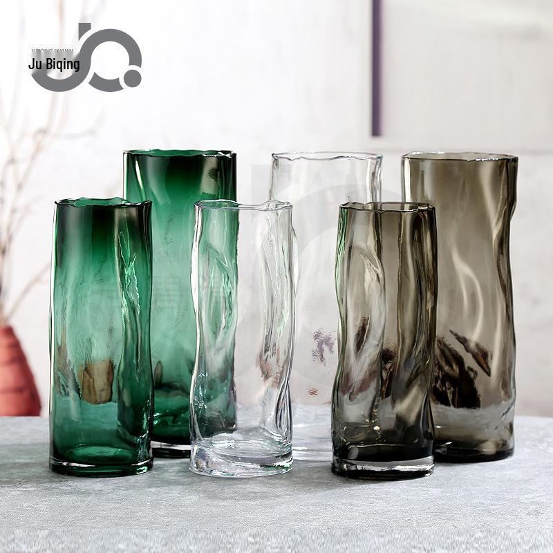 Nordic Clear Glass Vase for Lucky Bamboo - Stylish Living Room Decor & Floral Arrangements