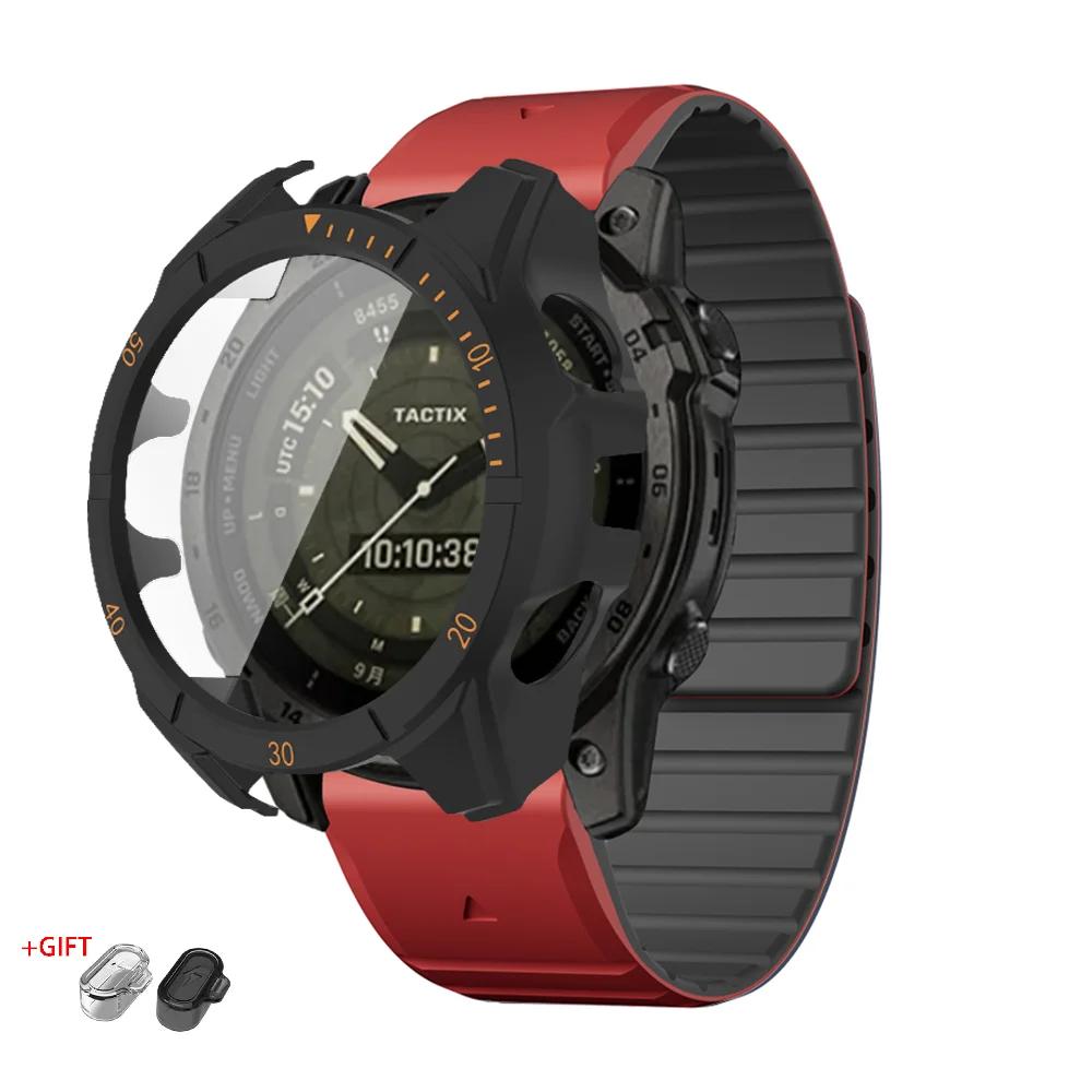 

Ремінець+Чохол Для Garmin Fenix 8 47 51мм Захисне Скло Магнітний Силіконовий Ремінець Швидкознімний Браслет Захисник Fenix8 Аксесуари Fenix 8 51mm-Solar