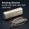 Ultra Light HD Eyeglasses for Elderly Luxury Mini Folding Portable Reading Glasses Anti Blue Light Presbyopia Glasses